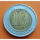 HONG KONG 10 DOLARES 1995 FLOR y VALOR KM.70 MONEDA BIMETALICA MBC Ex-Colonia de INGLATERRA