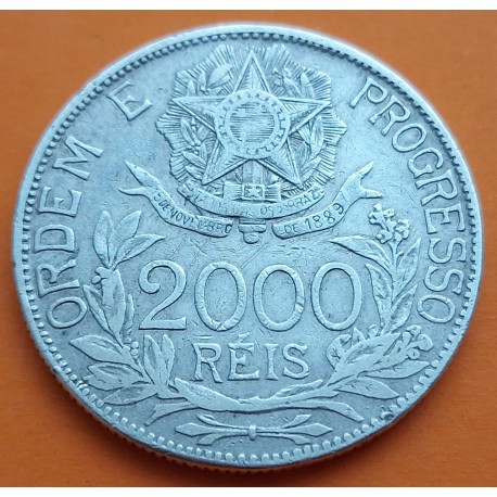 .BRASIL 500 REIS 1913 DAMA PLATA SC SILVER BRAZIL KM.512