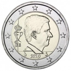 . 1 moneda @ESCASA @ BELGICA 2 EUROS 2019 Nuevo REY FELIPE KM.338 MONEDA CONMEMORATIVA SC Belgium