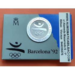 ESPAÑA 2000 PESETAS 1990 EMBLEMA OFICIAL OLIMPIADA BARCELONA 1992 1ª SERIE MONEDA DE PLATA FDC SC ESTUCHE 0,80 Onzas