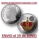 . 1 aaacoin @ENVÍO INMEDIATO@ ESPAÑA 40 EUROS 2024 X ANIVERSARIO DE LA PROCLAMACIÓN REY FELIPE VI MONEDA DE PLATA SC FNMT