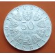 AUSTRIA 50 SCHILLINGS 1974 EXPOSICION DE JARDINERIA FLORES KM.2919 MONEDA DE PLATA PROOF Osterreich silver