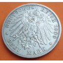 ALEMANIA 5 MARCOS ESVASTICA NAZI 1936 G PLATA III REICH LUJO