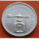 MEXICO 1 ONZA 1979 BALANZA y PRENSA DE ACUÑAR KM.M49 MONEDA DE PLATA @ESCASA@ Mejico silver coin OZ TROY OUNCE R/1