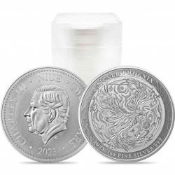 . 1 aaacoin @ENVIO HOY@ NIUE 2 DOLARES 2024 SILVER PHOENIX King Charles III MONEDA DE PLATA OZ ONZA cápsula