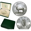 IRLANDA 10 ECU 1990 VENADO y ARPA KM.X.2 MONEDA DE PLATA PROOF Ireland Eire PRE-EURO silver coin