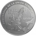 . 1 MONEDA + CÁPSULA x España 10 EUROS 2002 PRESIDENCIA DE LA UNION EUROPEA PLATA PROOF NO ESTUCHE FNMT