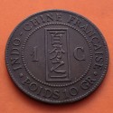 INDOCHINA 1 CENTIMO 1889 A DAMA KM.1 MONEDA DE BRONCE @ESCASA - MUESCA@ INDO-CHINE Republique Francaise POIDS 10 GR