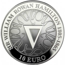 IRLANDA 10 EUROS 2005 HAMILTON PLATA PROOF SILVER EIRE