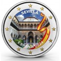 . 1 aaacoin @ENVIO HOY@ COLOR Nº 1 - ESPAÑA 2 EUROS 2024 SEVILLA - CATEDRAL y ALCAZAR Cápsula MONEDA CONMEMORATIVA