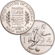 2 monedas @ESTUCHE@ ESTADOS UNIDOS 1/2 DOLAR 1994 + 1 DOLAR 1994 D MUNDIAL DE FUTBOL NICKEL PLATA SC USA FIFA WORLD CUP