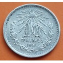 @ESCASA@ MEXICO 10 CENTAVOS 1906 AGUILA y VALOR KM.428 MONEDA DE PLATA MBC Mejico Mexiko silver coin