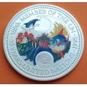 . Tirada 5.500 monedas x PALAU 5 DOLARES 1995 ONU MIEMBRO nº 185 PECES A COLORES KM.15 PROOF