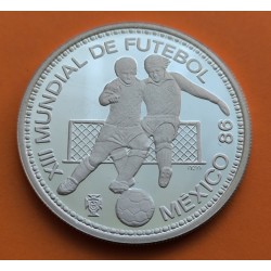 PORTUGAL 100 ESCUDOS 1986 JUGADORES XIII MUNDIAL DE FUTBOL DE MEXICO KM.637 MONEDA DE PLATA PROOF