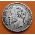 FRANCIA 5 FRANCOS 1868 BB Ceca de ESTRASBURGO EMPERADOR NAPOLEON III KM.799.2 MONEDA DE PLATA MBC- Republique Francaise