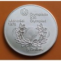 . CANADA 5 DOLARES 1973 OLIMPIADA MONTREAL BARCOS PLATA SC