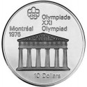 . CANADA 5 DOLARES 1973 OLIMPIADA MONTREAL BARCOS PLATA SC