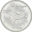 . CANADA 5 DOLARES 1973 OLIMPIADA MONTREAL BARCOS PLATA SC