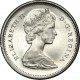 CANADA 25 CENTAVOS 1967 1867 PUMA Reina ISABEL II 100 ANIVERSARIO KM.68 MONEDA DE PLATA SC+ 25 Cents silver