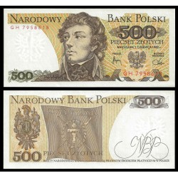 POLONIA 500 ZLOTY 1982 TADEUSZ KOSCIUSZKO Pick 145 BILLETE SC POLAND 500 Zlotych UNC BANKNOTE