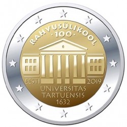 ESTONIA 2 EUROS 2019 UNIVERSIDAD DE TARTU SC 2ª MONEDA CONMEMORATIVA Estonie Estland Eesti euro coin