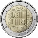 . 1º AÑO DE EMISION x ANDORRA 2 EUROS 2014 ESCUDO DEL PRINCIPADO @RARA@ SC MONEDA NO CONMEMORATIVA