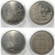 . 2 monedas ALBERT EINSTEIN x SUIZA 5 FRANCOS 1979 FORMULA MATEMATICA y BUSTO KM.57 + KN.58 NICKEL SC- Switzerland