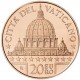 . 1 acoin x VATICANO 20 EUROS 2022 BASILICA DE SAN PEDRO Serie ARTE y FE 2ª MONEDA DE COBRE SC