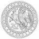 @CRISTAL DE SWAROVSKI@ AUSTRIA 20 EUROS 2021 BUHO Europa 2ª MONEDA PLATA ESTUCHE Serie LOS OJOS DEL MUNDO OWL HEULE