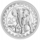 @CRISTAL DE SWAROVSKI@ AUSTRIA 20 EUROS 2022 ELEFANTE AFRICA 4ª MONEDA PLATA Serie LOS OJOS DEL MUNDO