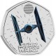 . 1 aaacoin @13/JUNIO Envío - COLORES@ INGLATERRA 50 PENIQUES 2024 TIE FIGHTER II Serie STAR WARS 2ª MONEDA DE NICKEL