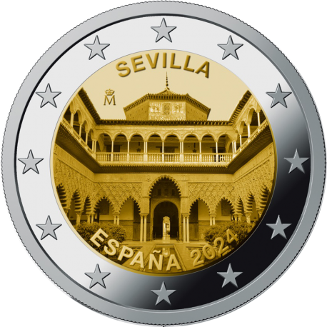 . 1 aaacoin @ENVIO HOY@ ESPAÑA 2 EUROS 2024 SEVILLA - CATEDRAL, ALCAZAR y ARCHIVO DE INDIAS SC MONEDA CONMEMORATIVA