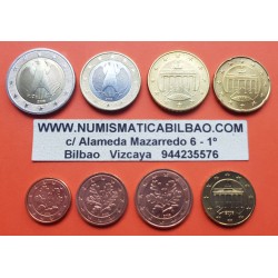 ALEMANIA MONEDAS EURO 2010 Letra J SC 1+2+5+10+20+50 Centimos + 1 EURO + 2 EUROS 2010 J Serie Tira GERMANY coins ALGOR