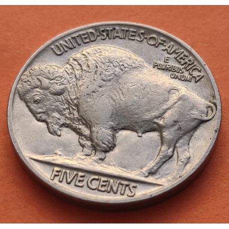 ESTADOS UNIDOS 5 CENTAVOS 1917 BUFFALO INDIO NICKEL VF USA