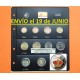 . ESPAÑA HOJA PARDO MONEDAS EUROS 2015 Hueco 2x2€ + 30€