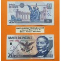 @PVP NUEVO 28€@ MEXICO 20 PESOS 1999 BENITO JUAREZ, LEÓN y DAMAS Pick 106 BILLETE MBC