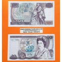 @PVP NUEVO 270€@ INGLATERRA 20 LIBRAS 1980 ISABEL II, LEON y WILLIAM SHAKESPEARE Pick 380B Firma PAGE BILLETE MBC-