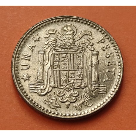 ESPAÑA 1 PESETA 1963 * 19 64 FRANCISCO FRANCO y AGUILA @2º ESTRELLA FLOJA@ KM.775 MONEDA DE LATON SC Estado Español R/3