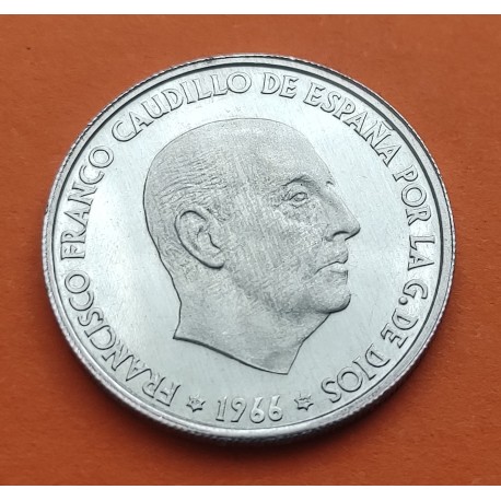 ESPAÑA 50 CENTIMOS 1966 * 19 74 FRANCO PROOF CARTERA FNMT