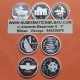 7 monedas @NO ESTUCHE@ 1 ECU 1989+1992+1994+1995+1996 + 1 EURO 1997+1998 PLATA FNMT España SI CÁPSULAS