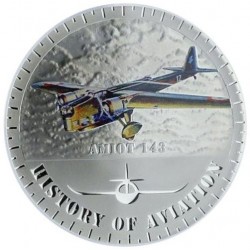 @TIrada 1.940 + ESTUCHE@ BURUNDI 5000 FRANCOS 2015 AMIOT 143 Historia de la Aviación KM.44 MONEDA DE PLATA PROOF COLORES