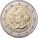 . @RARA@ MONACO 2 EUROS 2011 BODA REAL DEL PRINCIPE ALBERTO y CHARLENE WHITTSTOCK SC MONEDA BIMETALICA CONMEMORATIVA