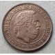 . @RARA@ ESPAÑA Rey CARLOS VII 10 CENTIMOS 1875 BRUSELAS Ceca de OÑATE MONEDA DE BRONCE @COLOR ORIGINAL@ R/2