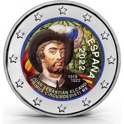 . 1 moneda x ESPAÑA 2 EUROS 2022 ELCANO V CENTENARIO DE LA VUELTA AL MUNDO SC BIMETALICA CONMEMORATIVA