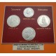 @OFERTA@ SOUVENIR VATICANO 4 MEDALLAS 1985 PAPA JUAN XXIII - PABLO VI - GIOVANNI PAOLO I y JUAN PABLO II COBRE BAÑO DE PLATA SC-