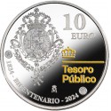 . 1 aaaacoin ESPAÑA 10 EUROS 2024 BICENTENARIO DEL TESORO PÚBLICO MONEDA DE PLATA ESTUCHE FNMT