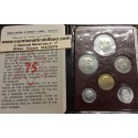 ESPAÑA CARTERA FNMT 1975 PROOF 0,10+0,50 CENTIMOS 1+5+25+50 PESETAS 1957 * 75 FRANCO PRUEBAS NUMISMATICAS