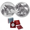 AUSTRIA 20 EUROS 2014 CRETACEO DINOSAURIO PTERODACTILO MONEDA DE PLATA ESTUCHE y CERTIFICADO Österreich silver KREIDE