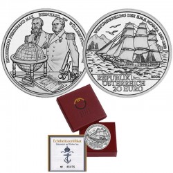 AUSTRIA 20 EUROS 2004 BARCO SMS NOVARA EN AGUAS DE CHINA KM.3112 MONEDA DE PLATA PROOF Österreich