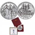 AUSTRIA 20 EUROS 2005 BARCO EXPEDICIÓN POLAR TEGETTHOFF KM.3126 MONEDA DE PLATA ESTUCHE Österreich